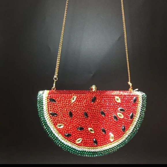 🌍NWT  Crystals  crossbody Clutch  bag black&gold "seeds" - Picture 2 of 9